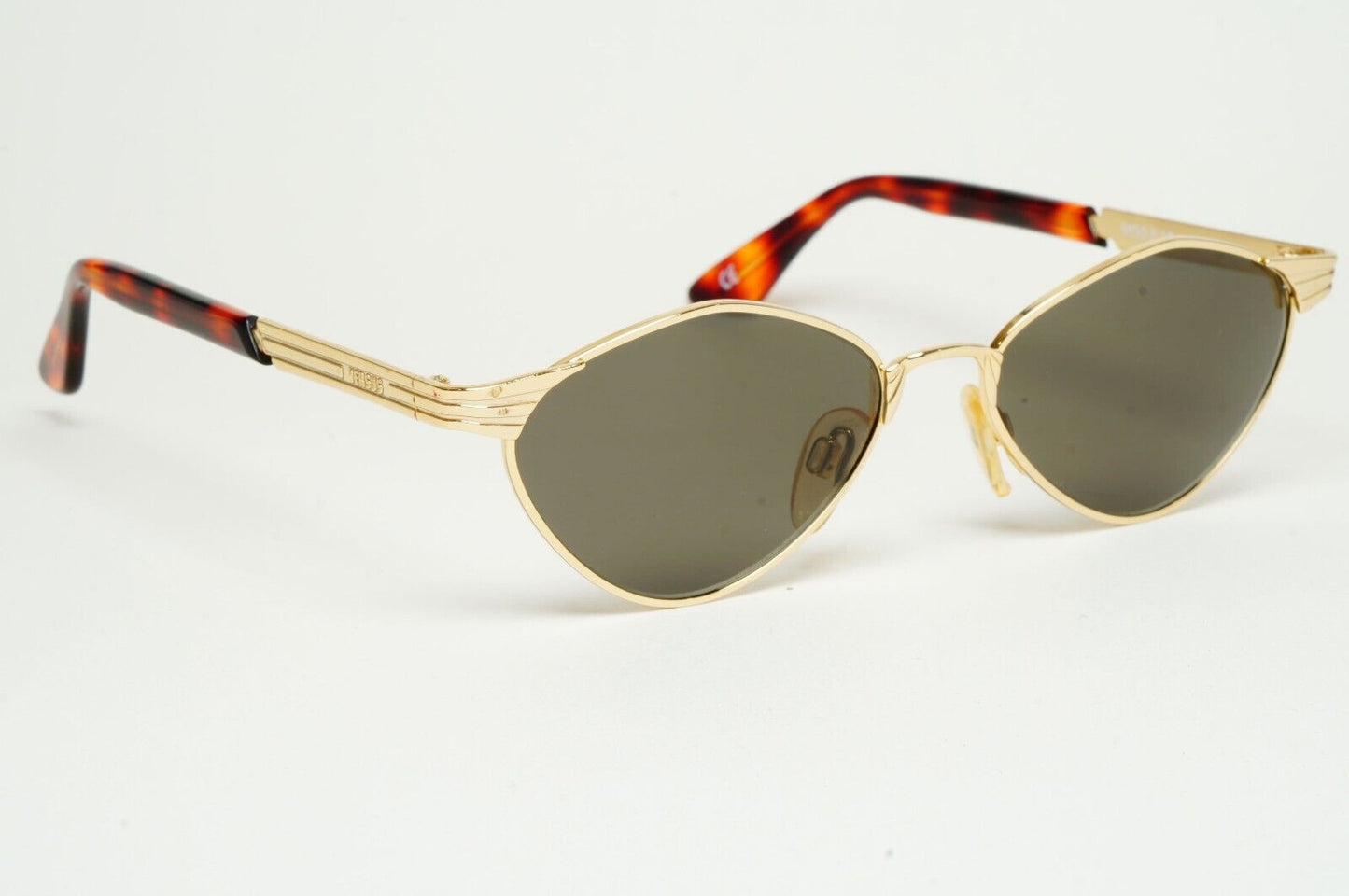 Versus Sunglasses 1996 by Gianni Versace Vintage Gold Brown MOD F18 COL 030