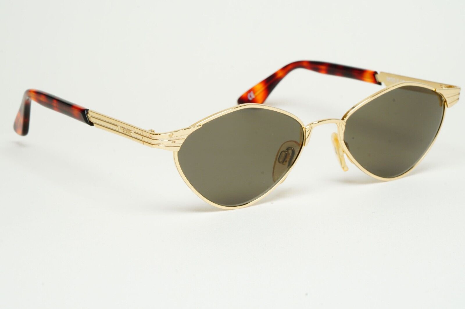 Versus Sunglasses 1996 by Gianni Versace Vintage Gold Brown MOD F18 COL 030
