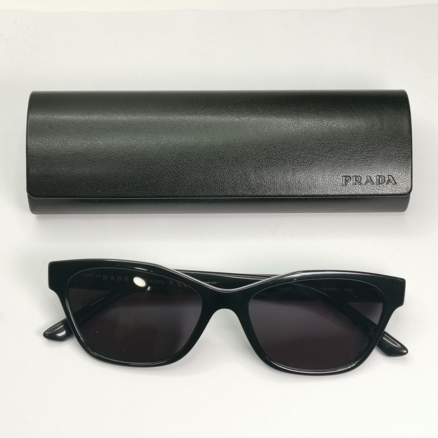 Prada Sunglasses Black Glossy Fashion Designer PR03WV VPR 03W 1AB-1O1 180323