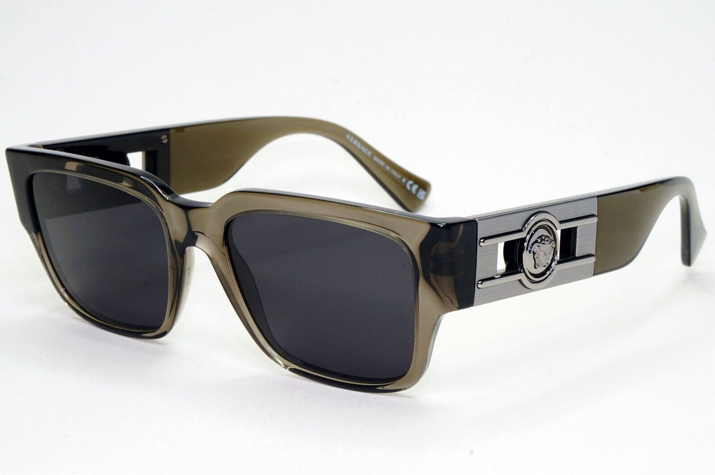 Versace Sunglasses Brown Grey Transparent Square Black Medusa MOD VE 3350 5436