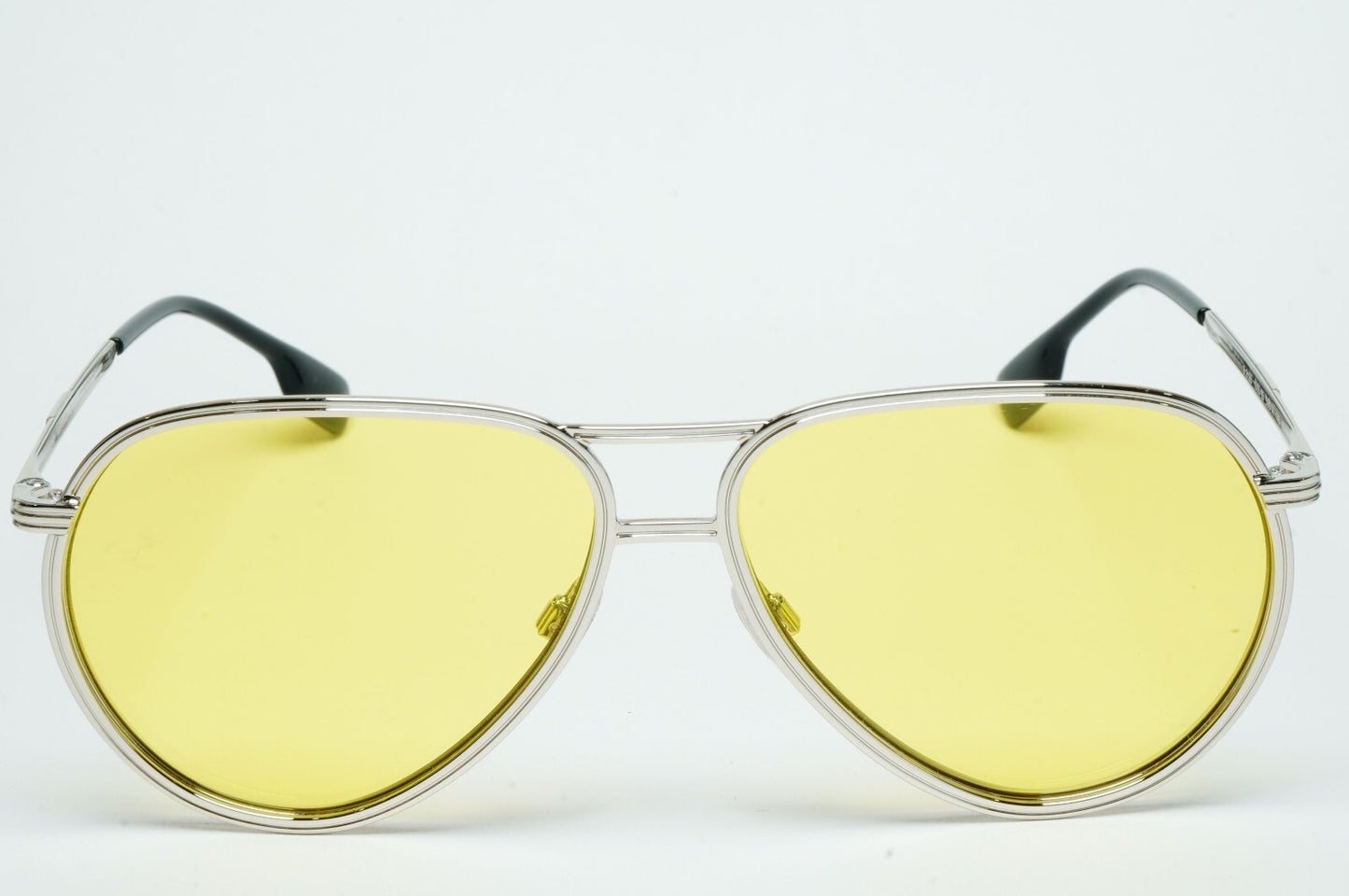 Burberry Sunglasses Scott Silver Yellow Metal Pilot BE 3135 1005/85 59mm A