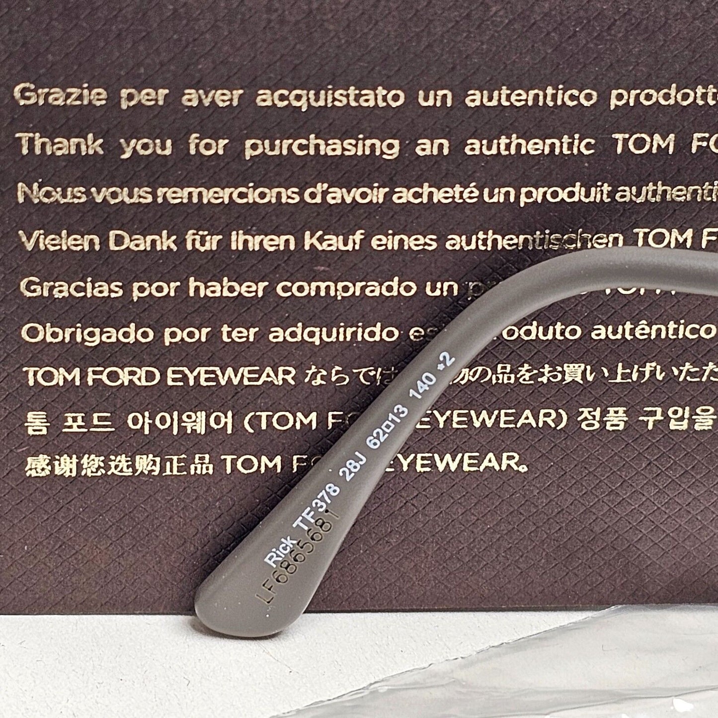 Tom Ford Sunglasses Rick Gold Pilot Brown Gradient Metal FT0378 TF 378 28J