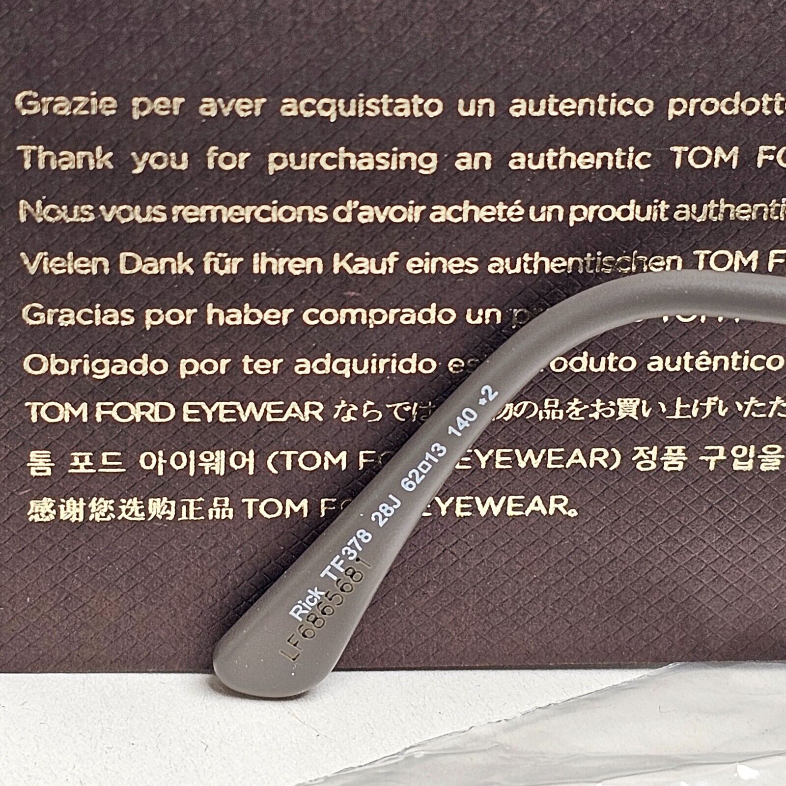 Tom Ford Sunglasses Rick Gold Pilot Brown Gradient Metal FT0378 TF 378 28J