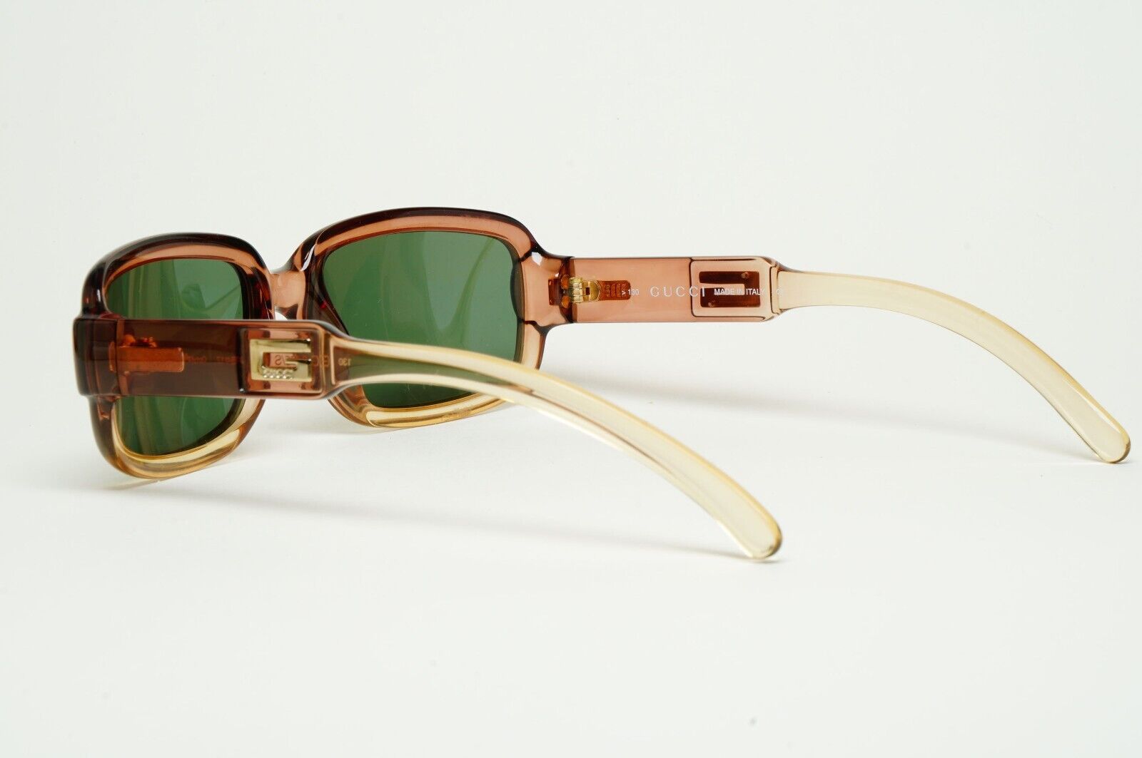 Gucci Sunglasses 1998 Vintage Brown Honey Transparent Green GG 2475/S T2V 110225