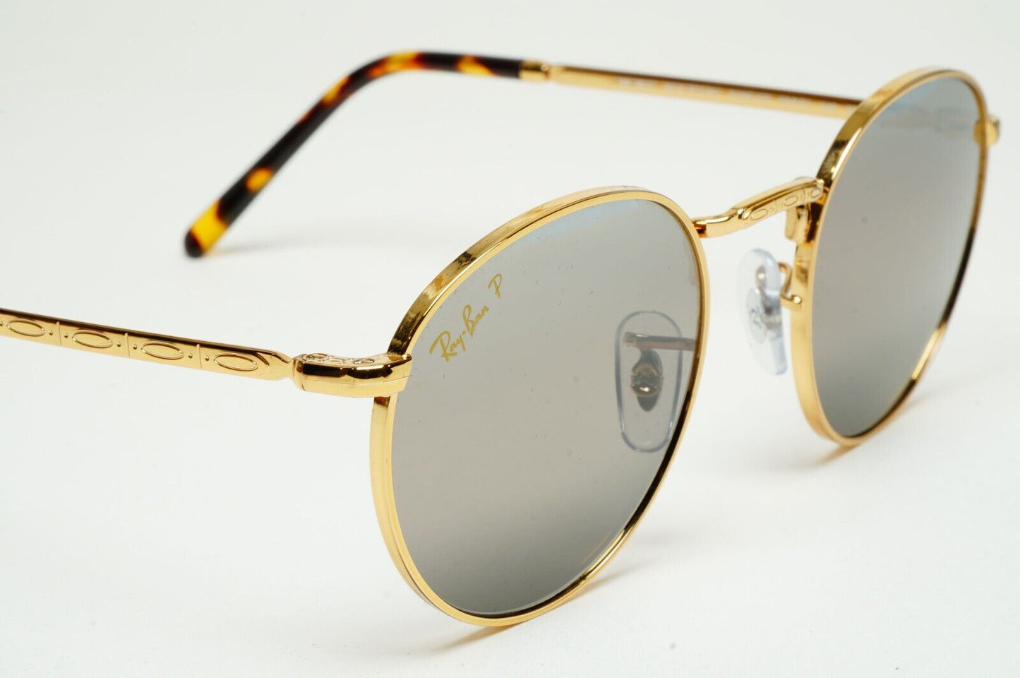 Ray-Ban Sunglasses Polarised Silver Mirror New Round RB 3637 9196/G3 50mm