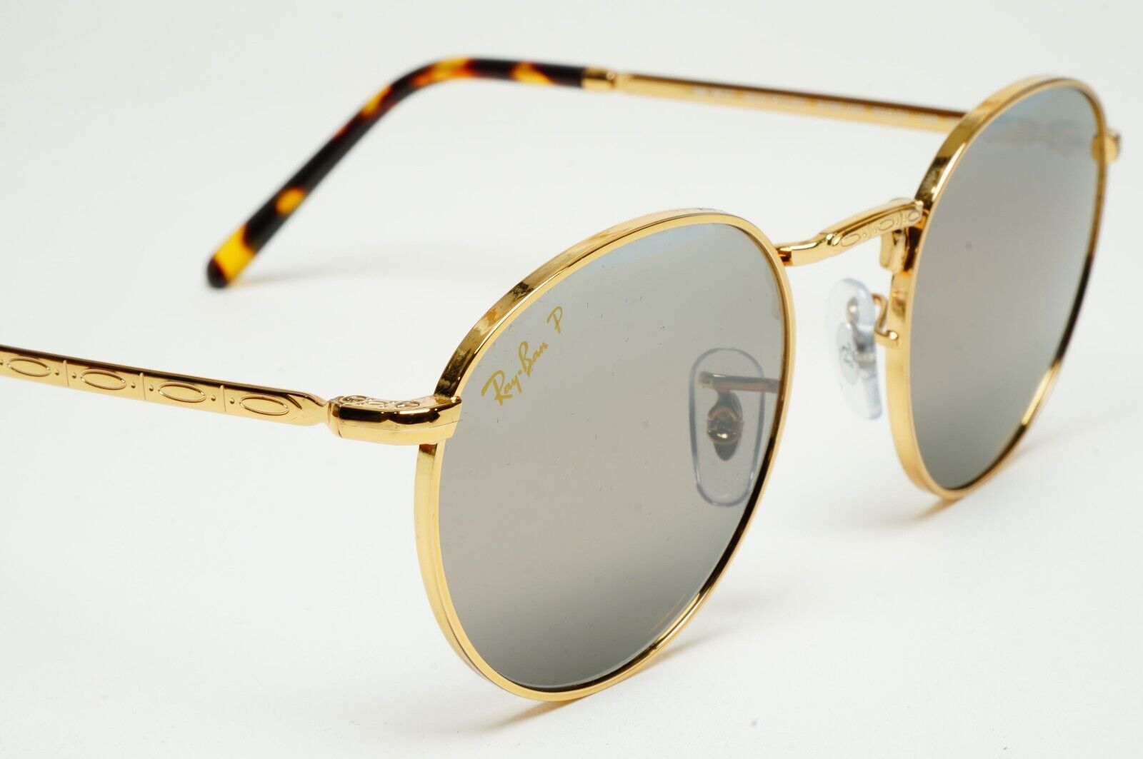 Ray-Ban Sunglasses Polarised Silver Mirror New Round RB 3637 9196/G3 50mm