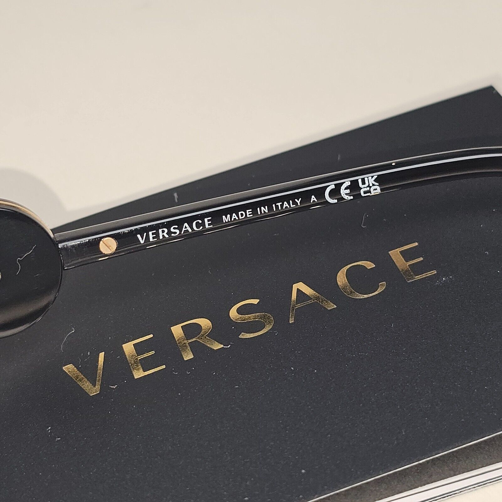 Versace Sunglasses Black Cat Eye Gold Medusa MOD VE 4433-U GB1/87 54mm