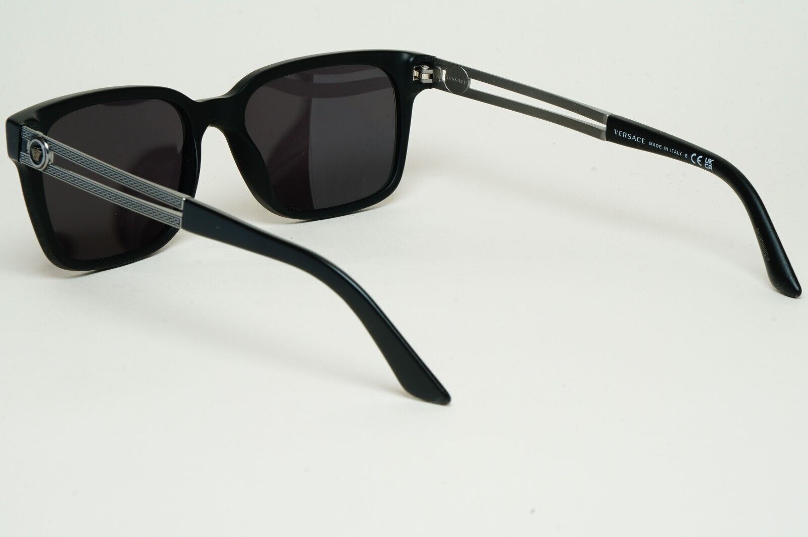 Versace Sunglasses Black Matte Gunmetal Medusa Meander MOD VE 3218 5122 53mm