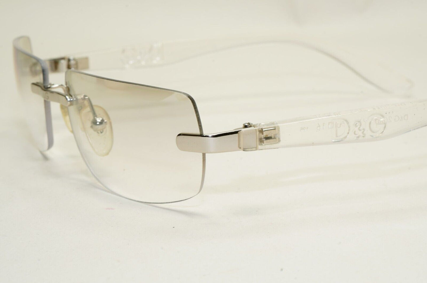 Dolce & Gabbana Sunglasses 2006 Vintage Rimless Silver Clear D&G 2066 753 081124