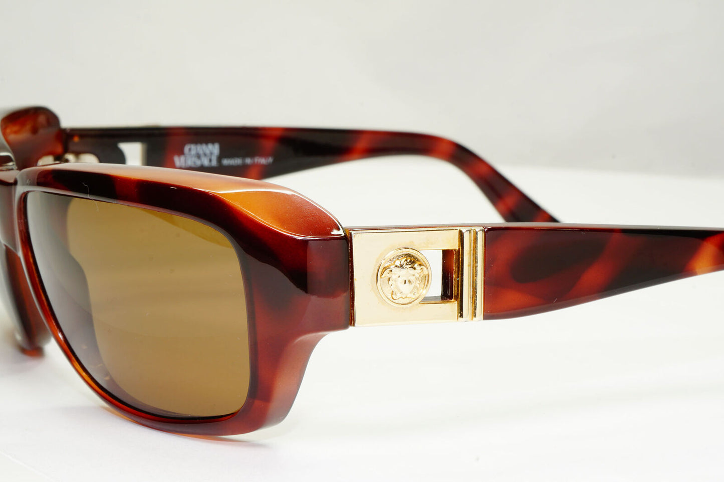 Gianni Versace 1996 Sunglasses Vintage Gold Brown Retro MOD 412/A COL 900 151222