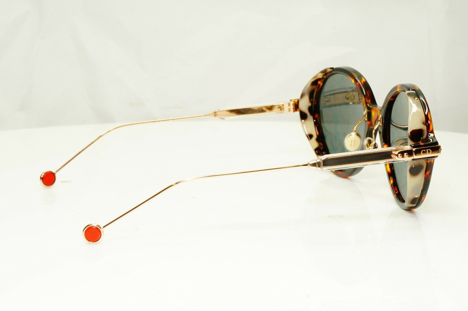 Authentic Dior Womens Sunglasses Round Umbrage Havana Brown Gold Mirror 0X3TN