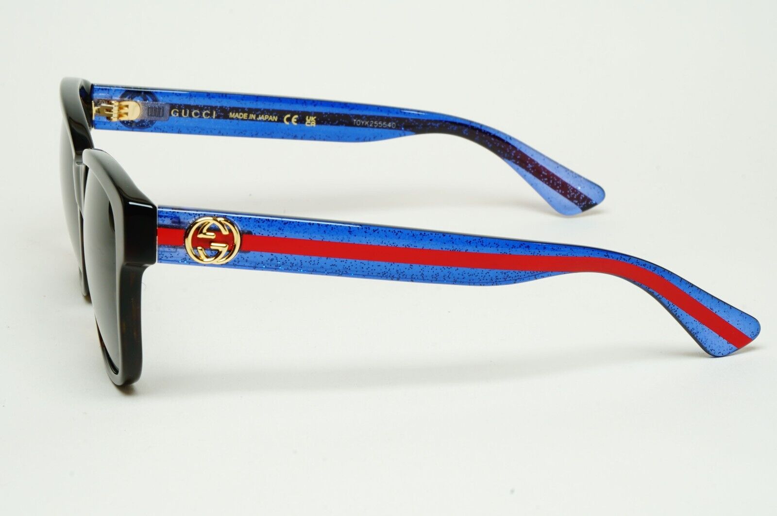 Gucci Sunglasses 2017 Brown Blue Square Red Stripe GG0038ON 003 54mm 100225