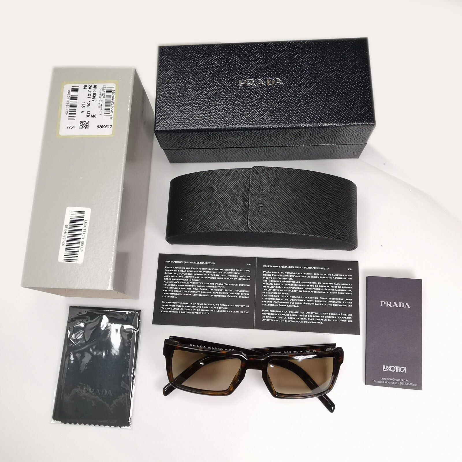 Prada Sunglasses Technique Brown Tortoiseshell Square PR03SS SPR 03S 2AU-1X1