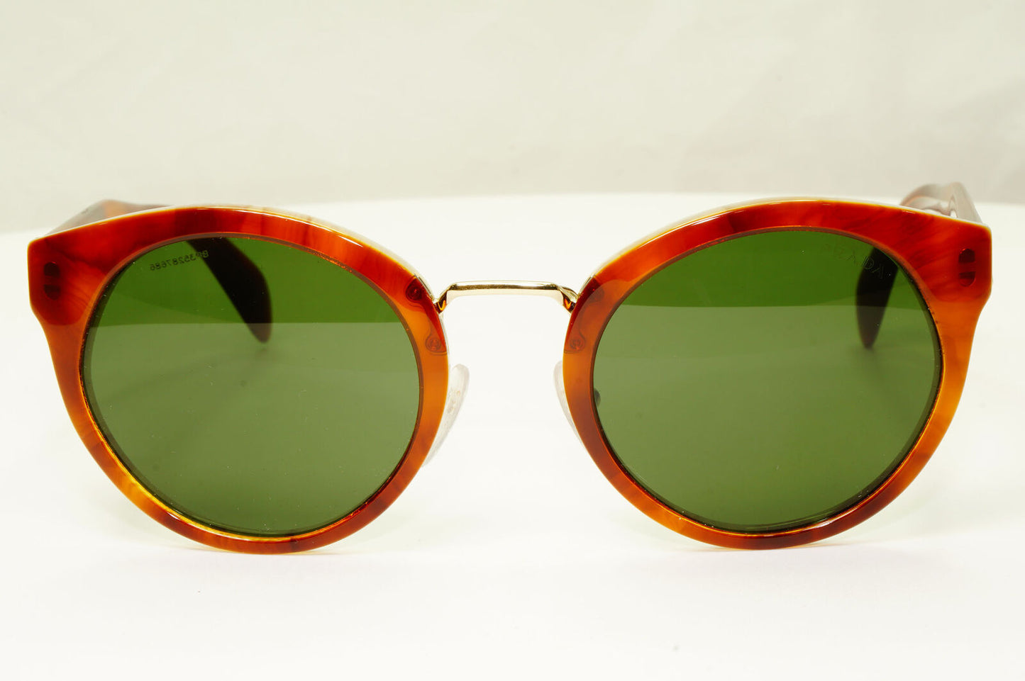 Prada Brown Green Sunglasses Tortoiseshell Gold Womens SPR 05T PR05TS TH7-1I0