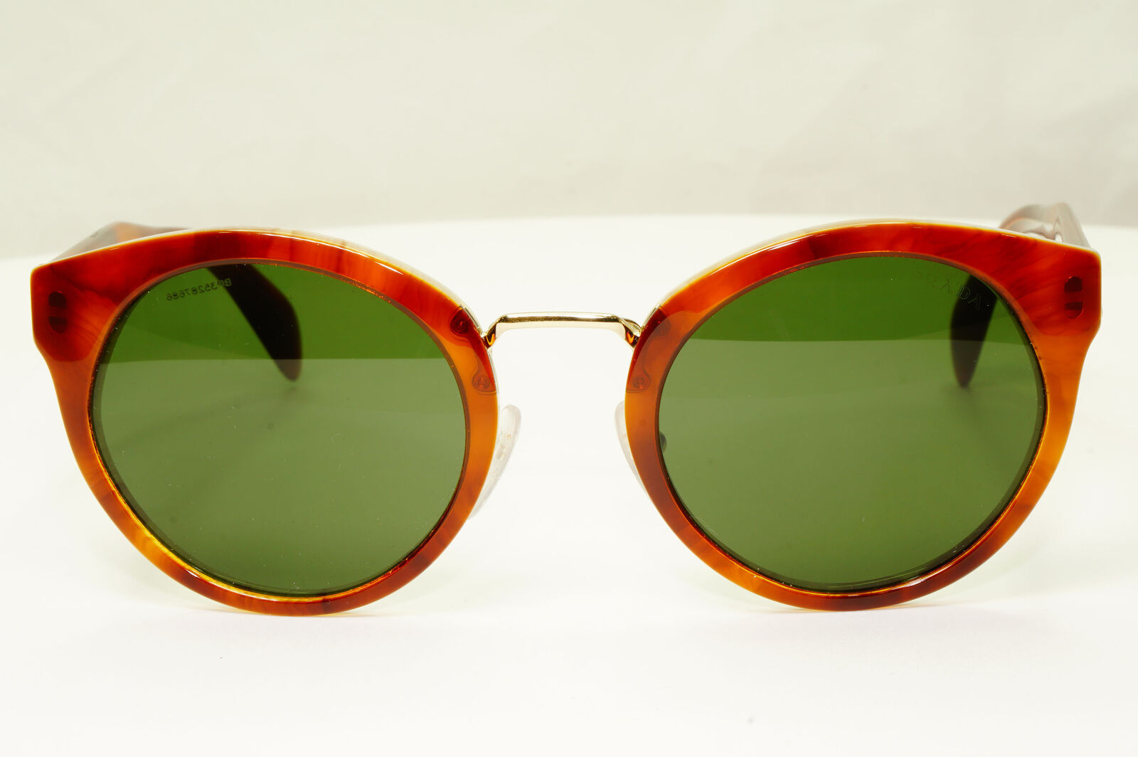 Prada Brown Green Sunglasses Tortoiseshell Gold Womens SPR 05T PR05TS TH7-1I0