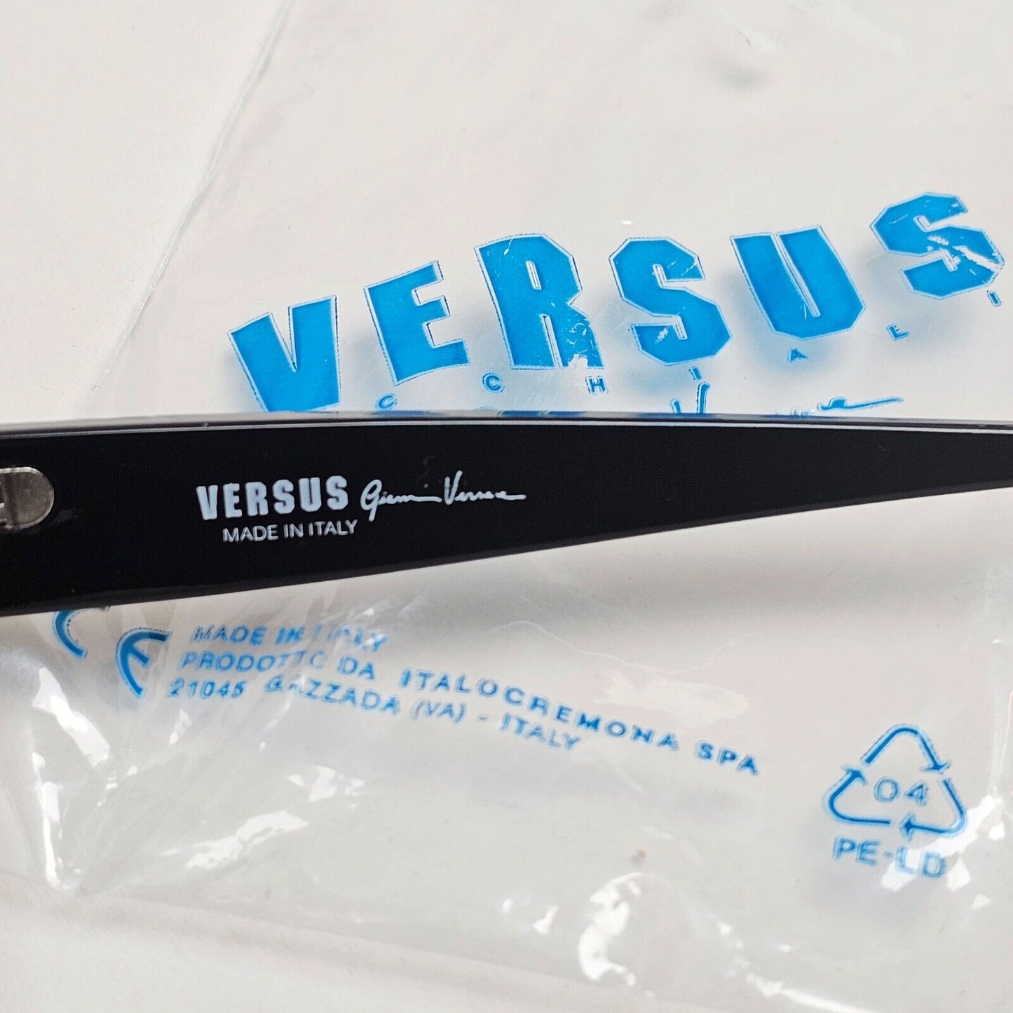 Versus Sunglasses 1996 by Gianni Versace Vintage Black Gold Lion MOD E22 COL 852