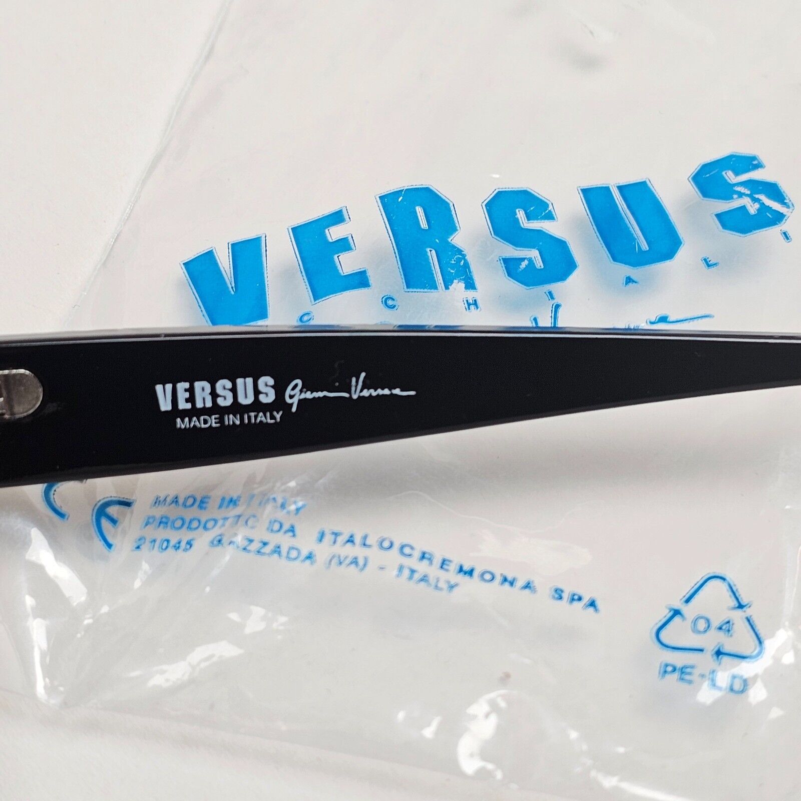 Versus Sunglasses 1996 by Gianni Versace Vintage Black Gold Lion MOD E22 COL 852