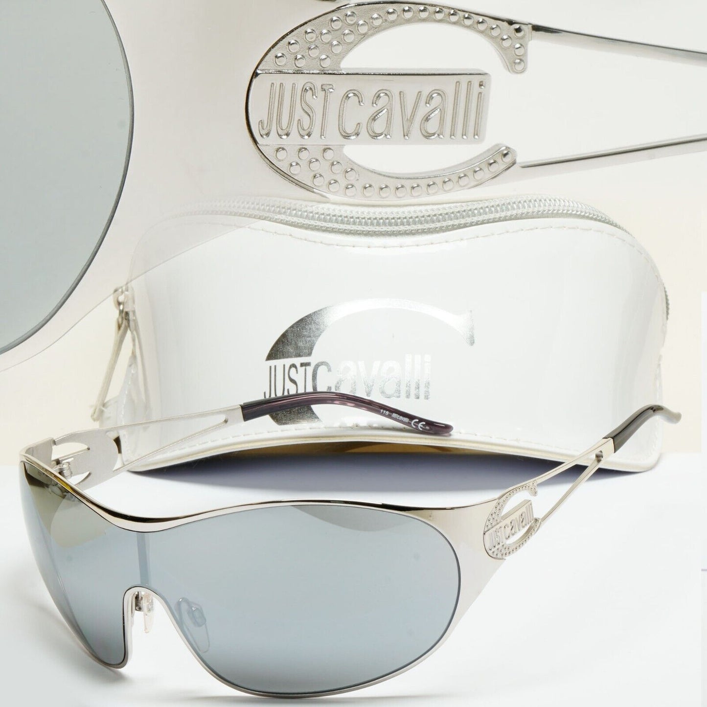 Just Cavalli Sunglasses 2006 Vintage Silver Shield Mirror JC 161S COL 753 211124