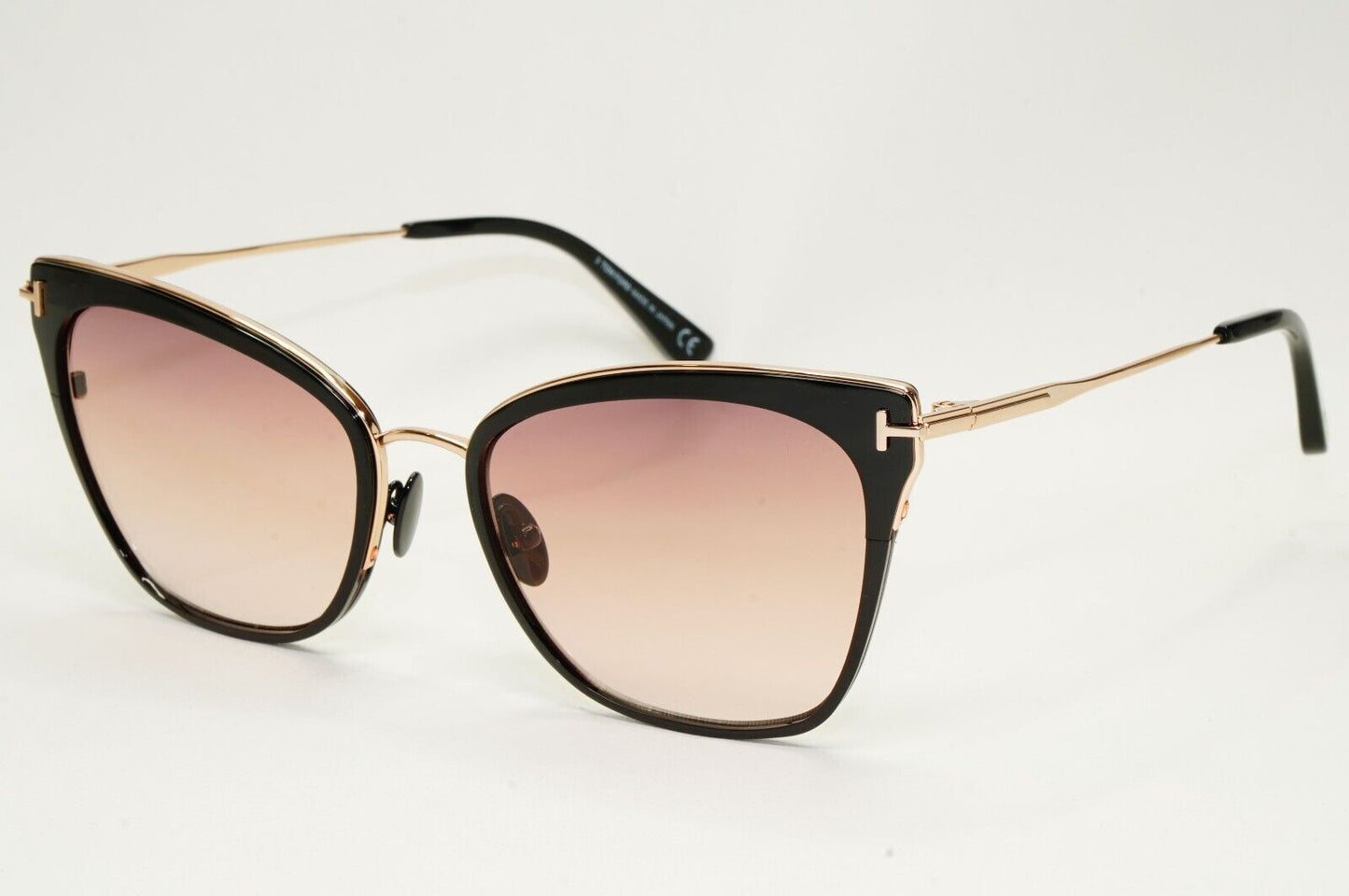 Tom Ford Sunglasses Faryn Titanium Black Gold Brown Gradient FT0843 TF 843 01F