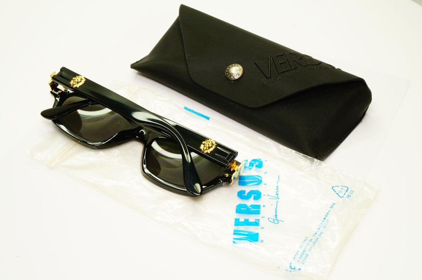 Versus by Gianni Versace 1996 Sunglasses Gold Lion Black MOD E29 COL G52 [A]