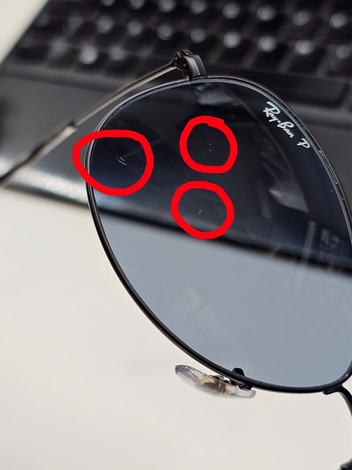 Ray-Ban Sunglasses Polarized Chromance Black Blue Pilot RB 3562 006/BA 59mm [b]