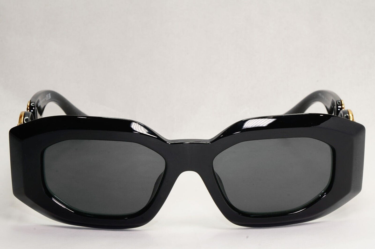 Versace Sunglasses Black Gold Medusa Heavy Large Biggie MOD VE 4425U GB1/87