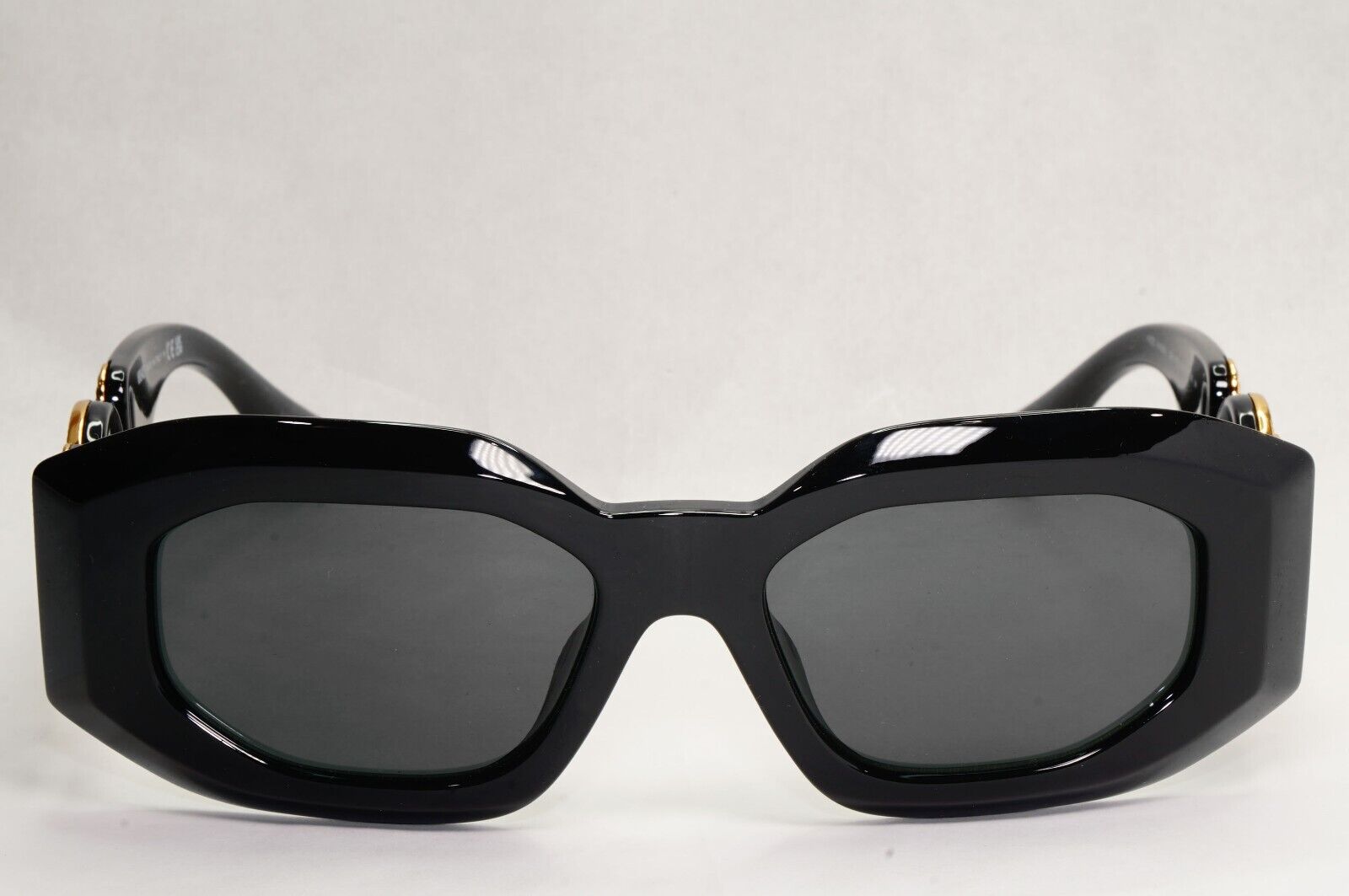 Versace Sunglasses Black Gold Medusa Heavy Large Biggie MOD VE 4425U GB1/87