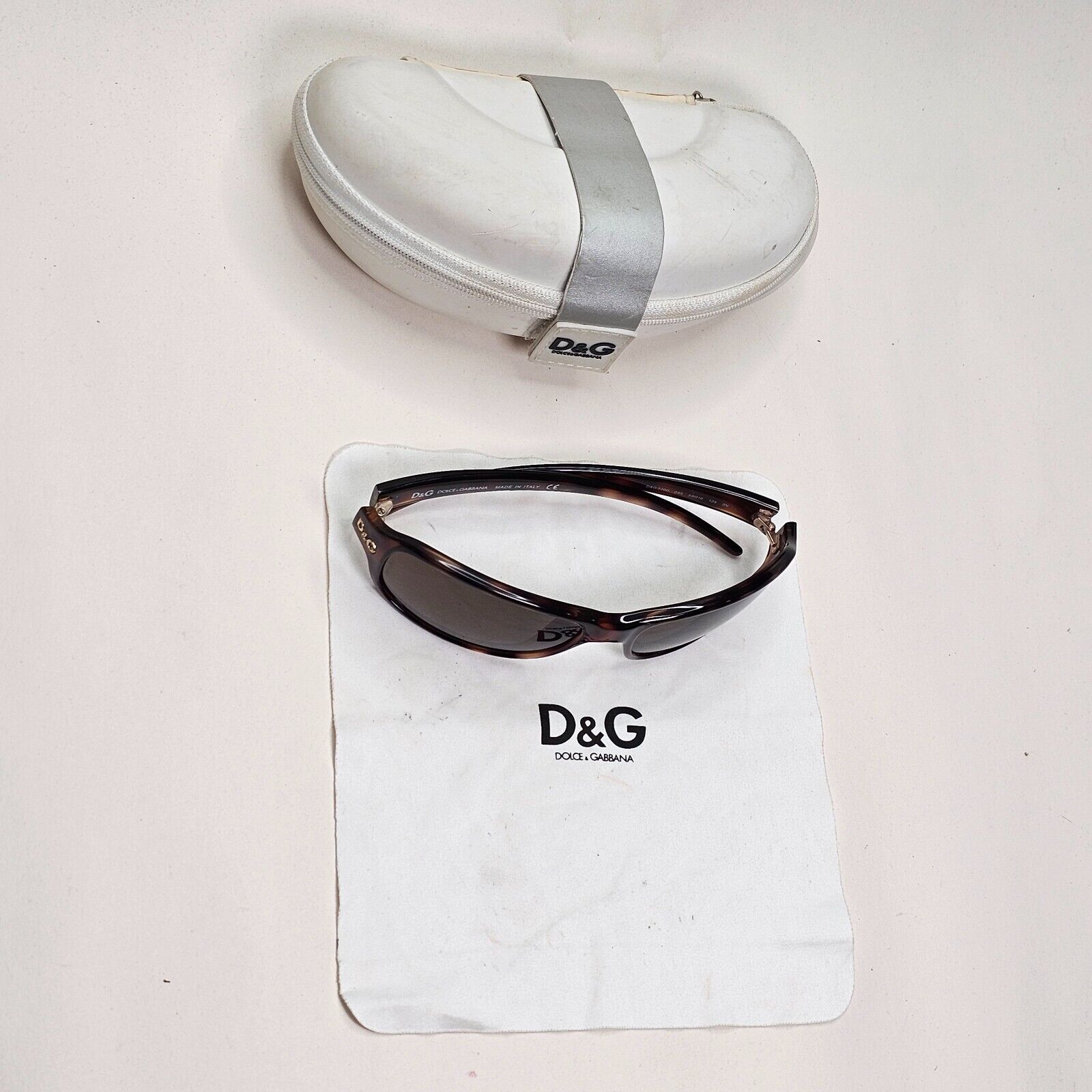 Dolce & Gabbana Sunglasses 2008 Vintage Brown Tortoise Wrap D&G 2200 095 031124