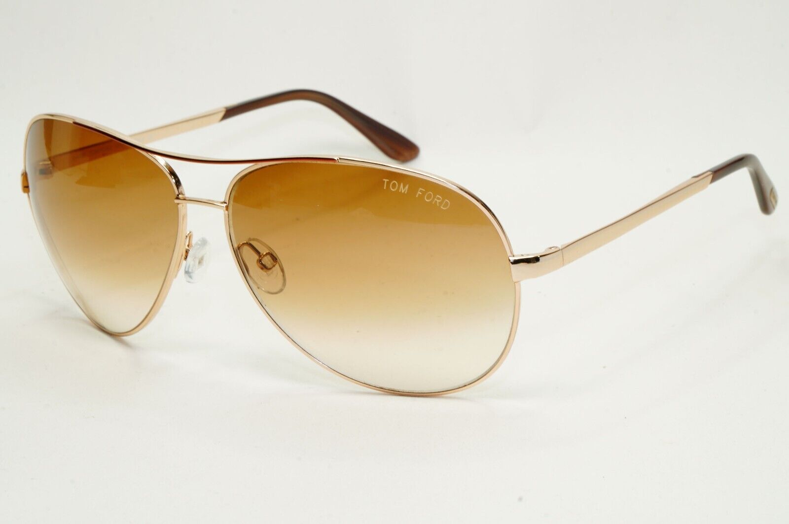 Tom Ford Sunglasses Charles Gold Pilot Brown Gradient FT0035 TF 35 772 091124