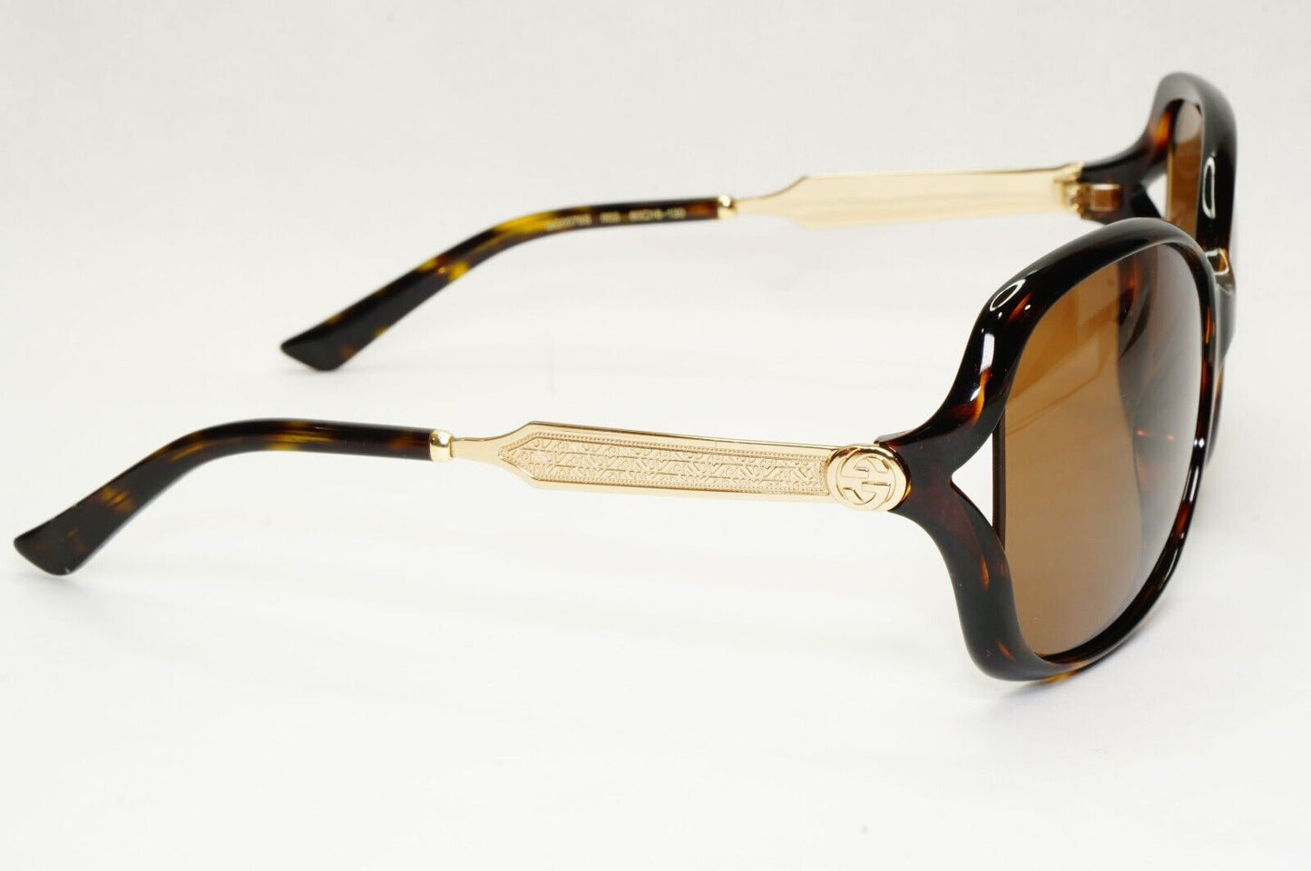 Gucci Sunglasses 2017 Gold Brown Tortoiseshell Square GG 0076S 003 60mm 051223