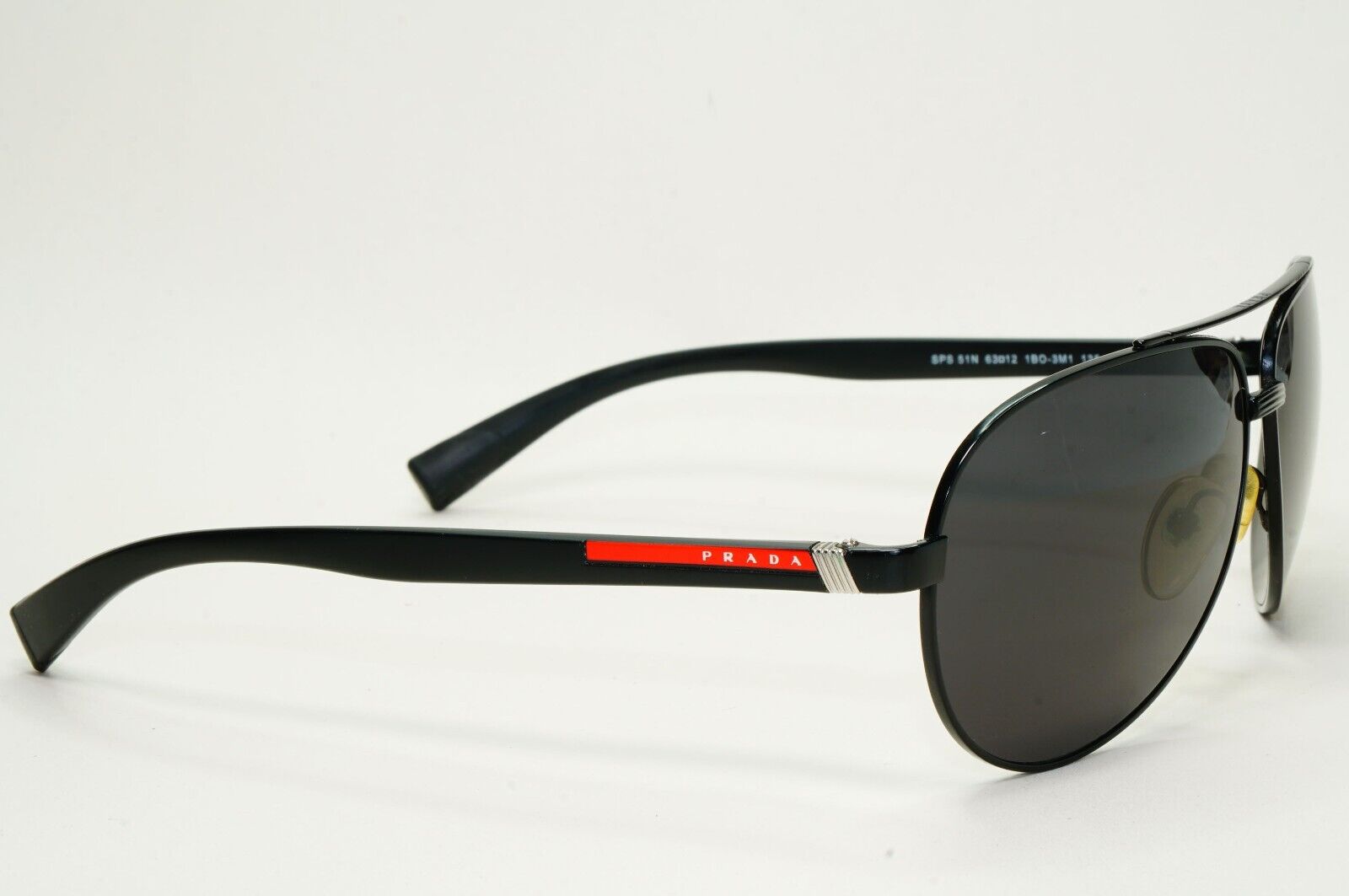 Prada Sunglasses 2012 Vintage Black Pilot PS51NS SPS 51N 1BO-3M1 63mm 120824