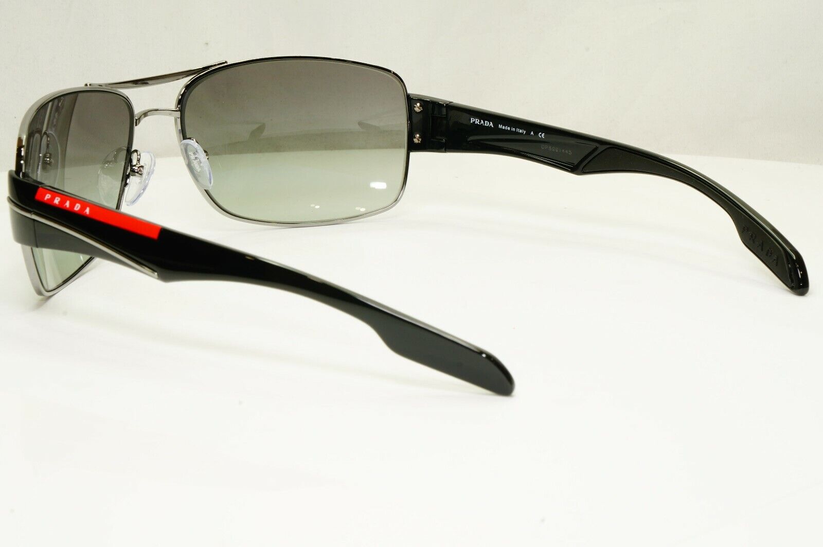 Prada Sunglasses Mens Black Grey Gradient Fade Square PS53NS SPS 53N 5AV-3M1
