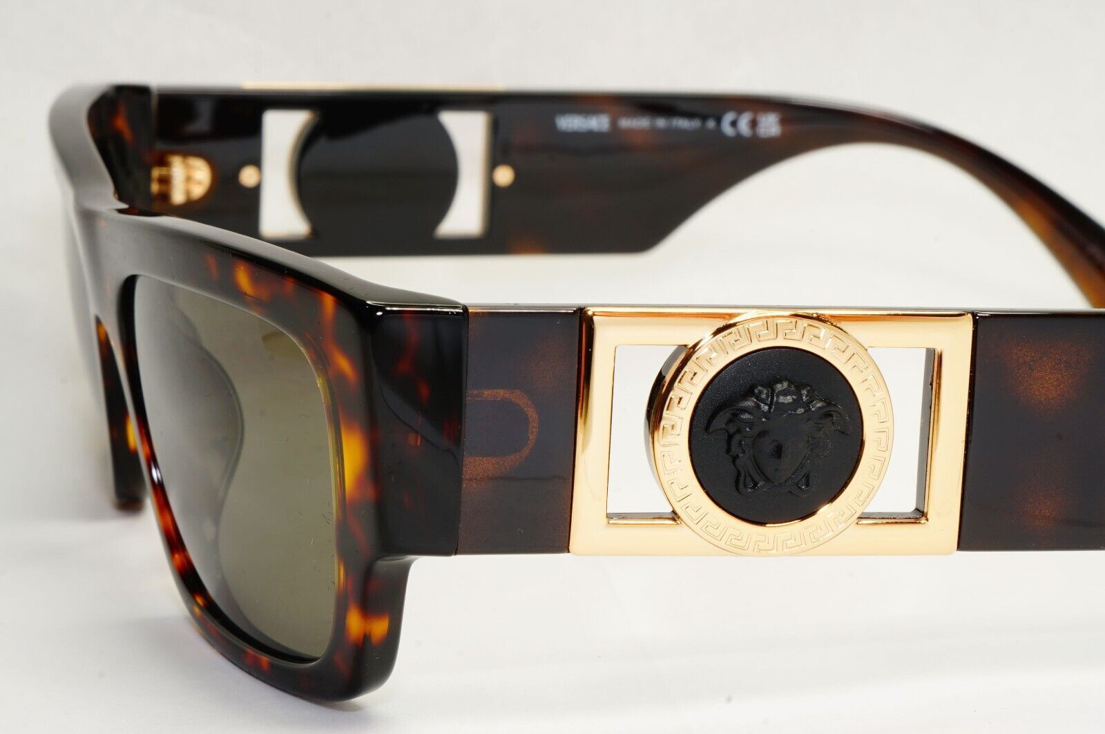 Versace Sunglasses Brown Square Tortoise Havana Gold MOD VE 4416-U 108/3 53mm