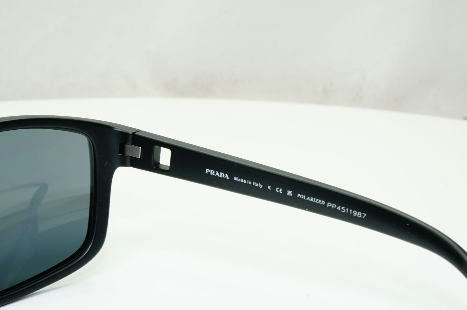 Prada Black Polarized Sunglasses Square Sport Red Stripe PS02XS SPS 02X DG0-02G