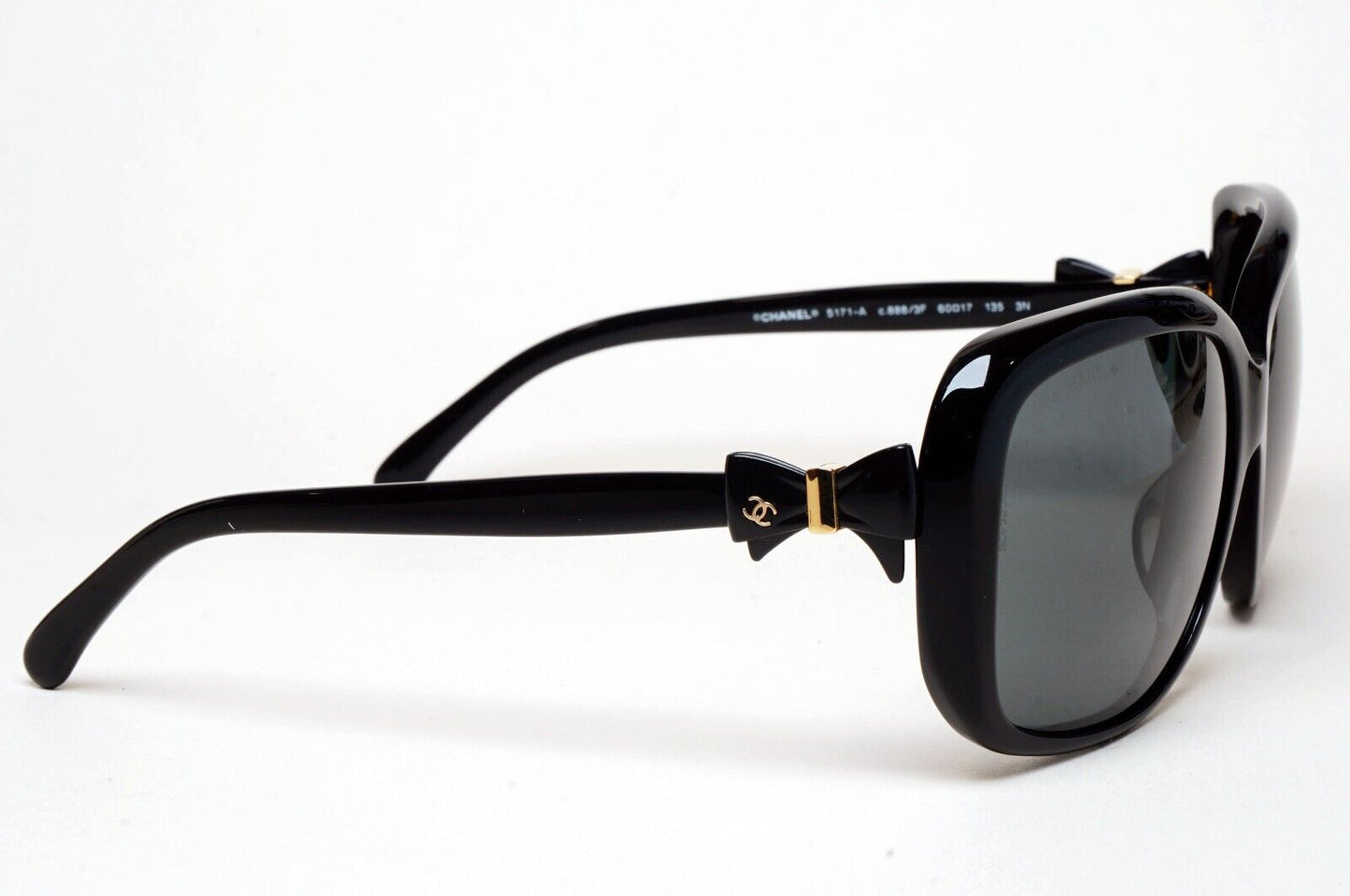 Chanel Sunglasses 2011 Bows Vintage Black Square 5171-A c.888/3F 220125