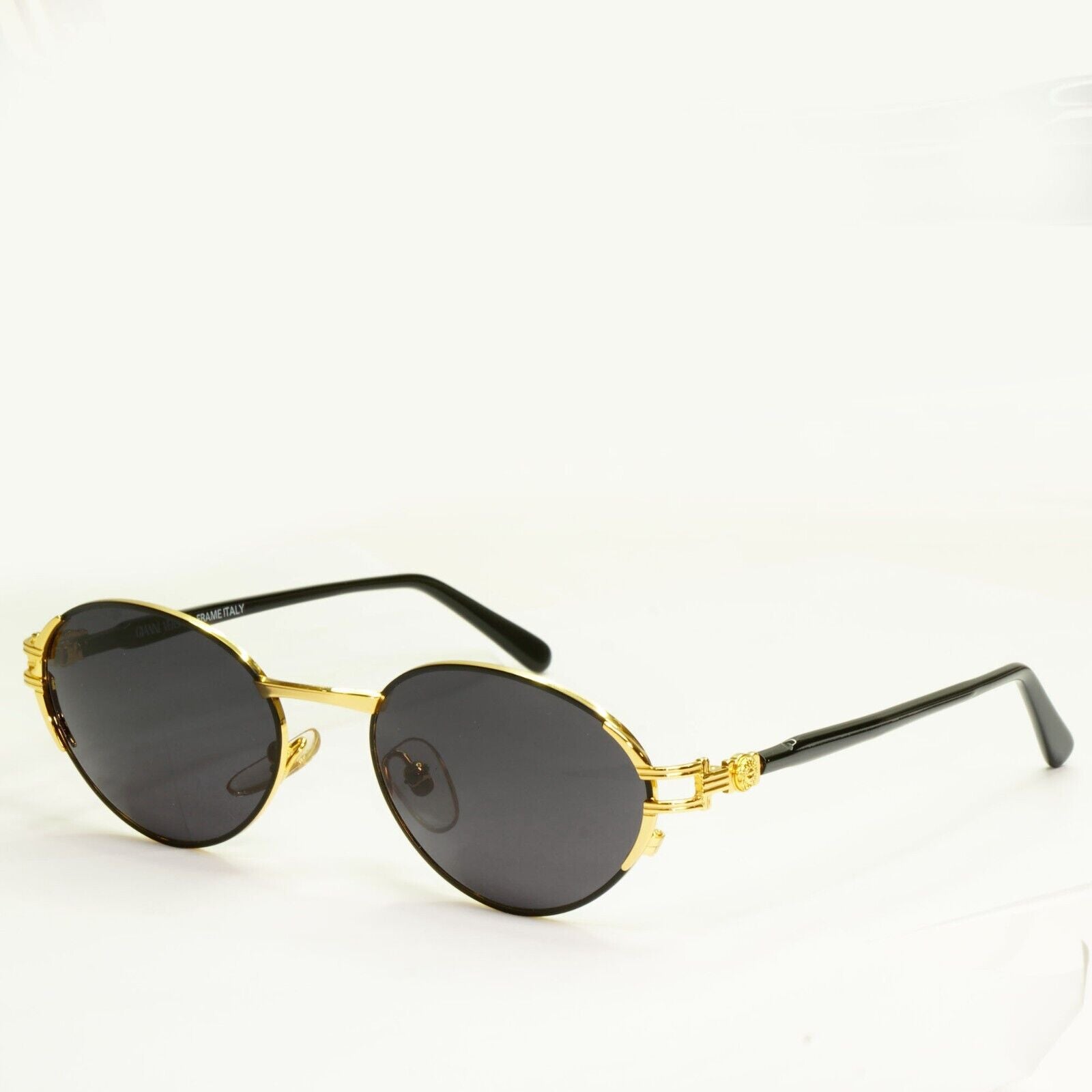 Gianni Versace 1995 Vintage Sunglasses Gold Medusa Black MOD G23 COL 18L