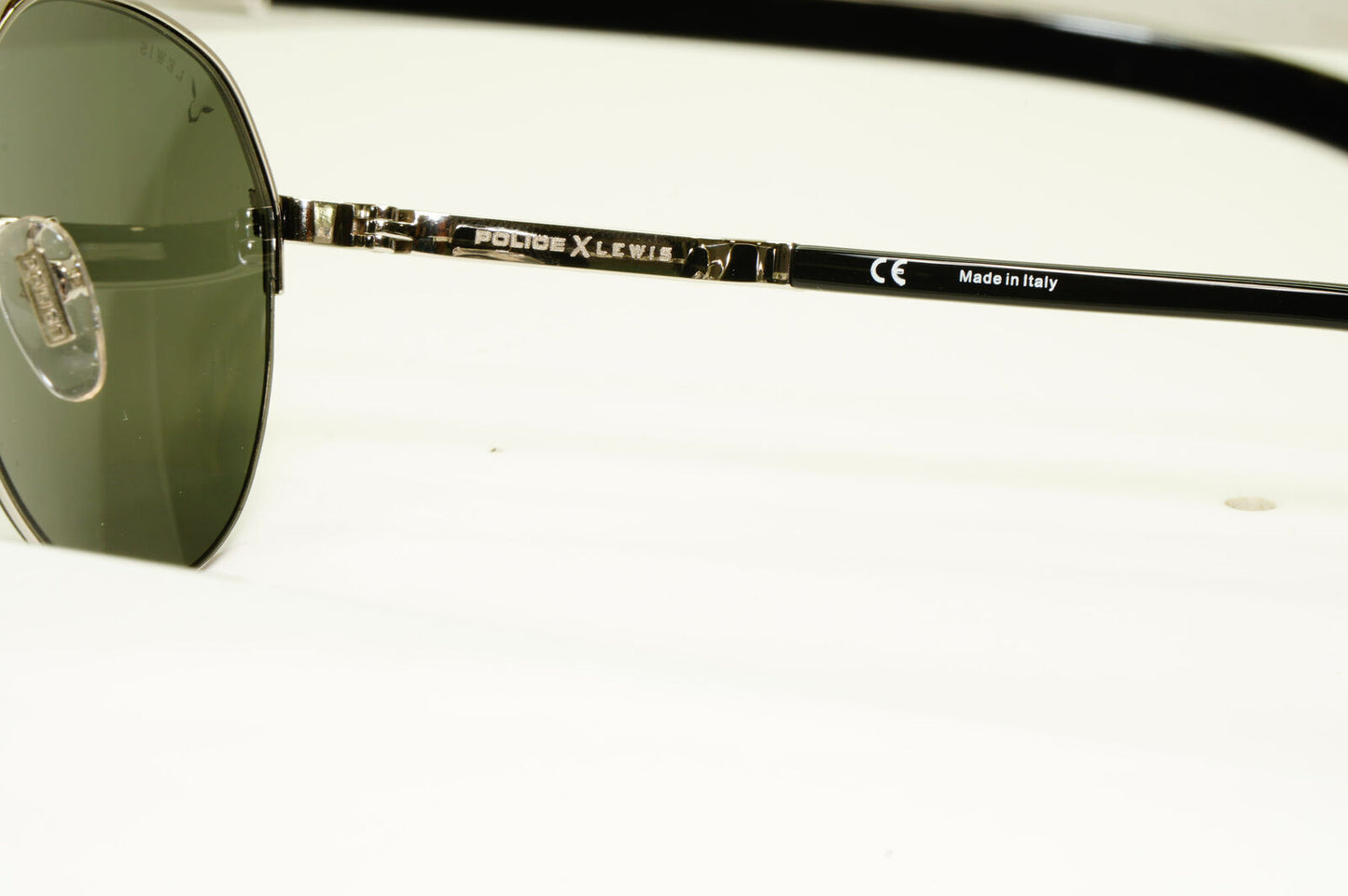 Police Lewis Hamilton F1 Sunglasses Silver Black Green Round 03 SPL A24 COL 0579