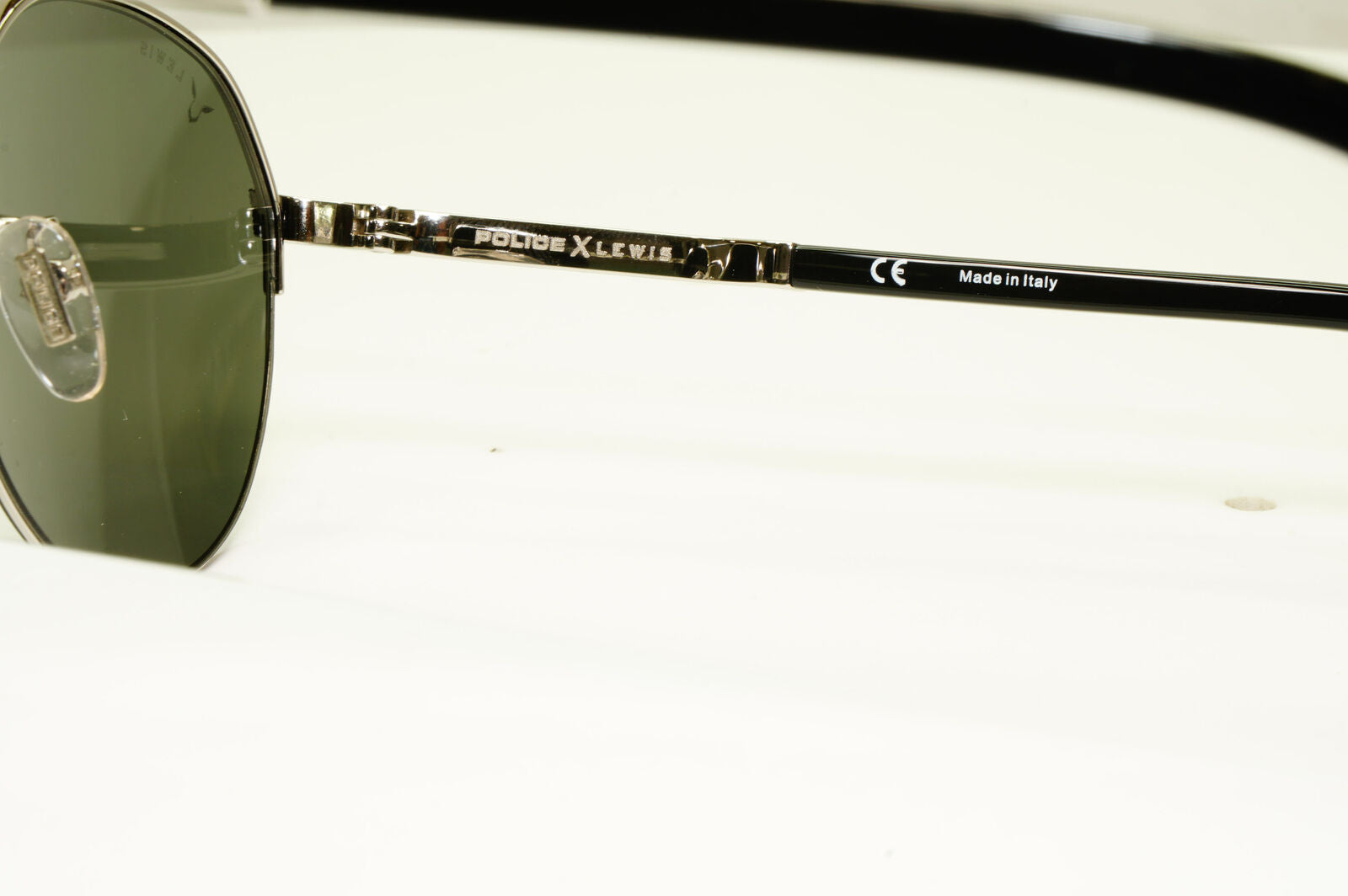 Police Lewis Hamilton F1 Sunglasses Silver Black Green Round 03 SPL A24 COL 0579