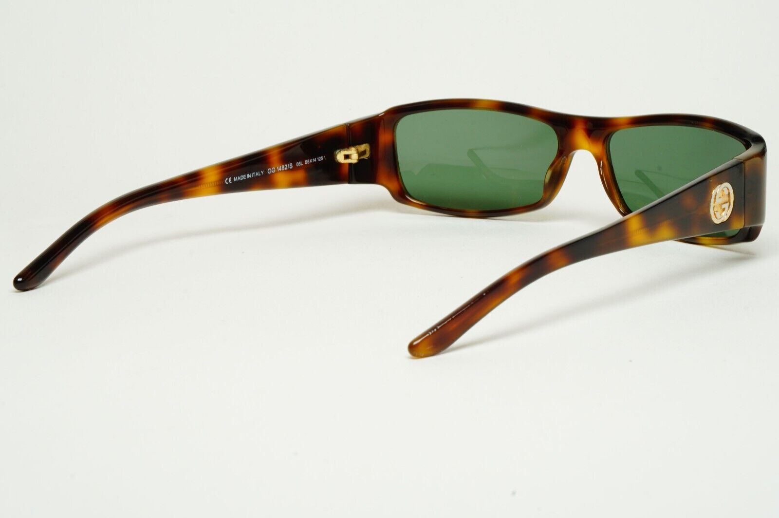 Gucci Sunglasses 1999 Vintage Brown Tortoise Green GG 1482/S 05L 55mm 180125