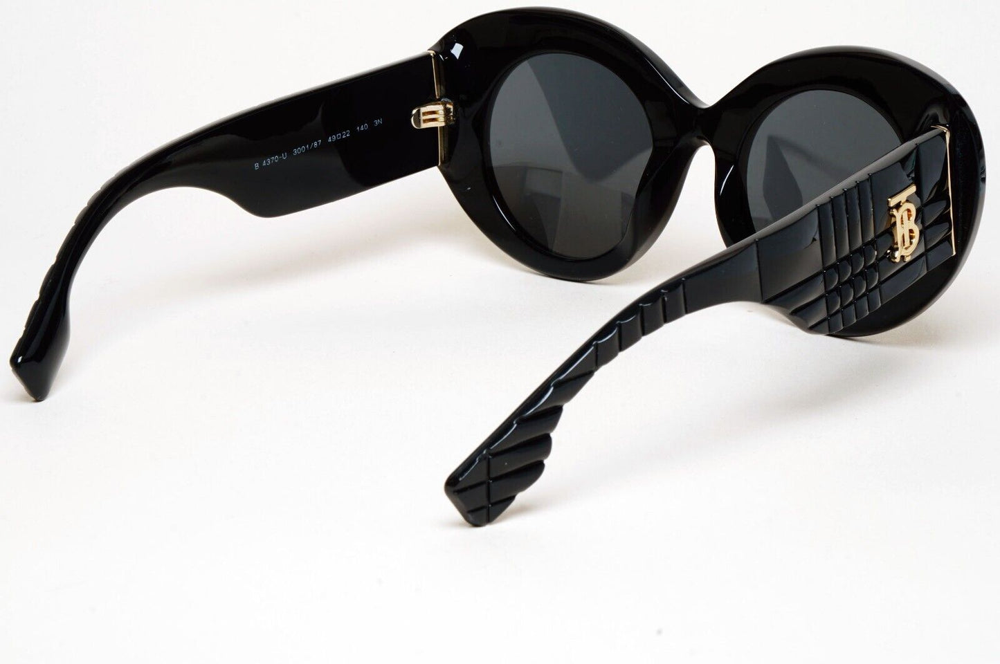 Burberry Sunglasses Margot Black Gold Large Oval BE 4370-U 3001/87 49mm