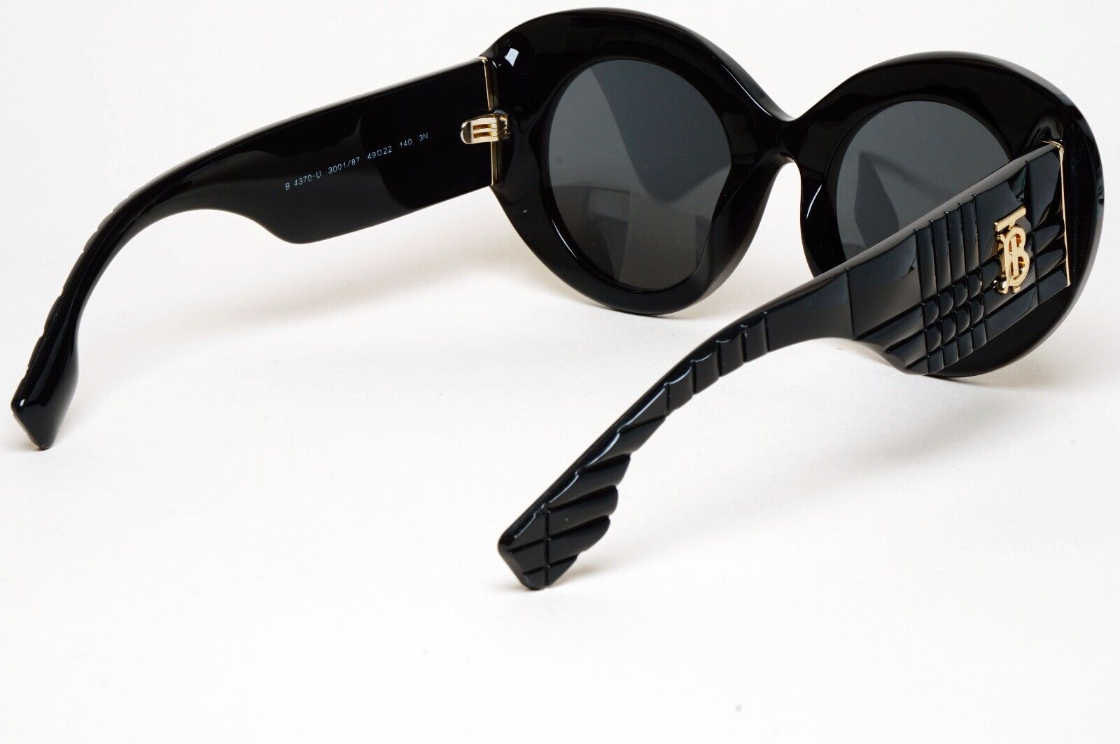 Burberry Sunglasses Margot Black Gold Large Oval BE 4370-U 3001/87 49mm