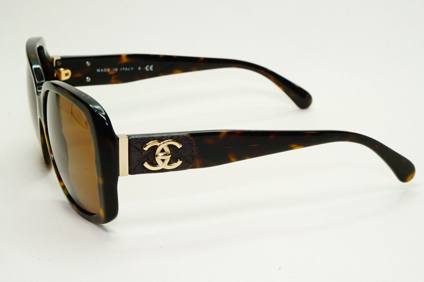 Chanel Sunglasses Brown Gold Leather Tortoiseshell Buckle 5234-Q c.714/3B 050824