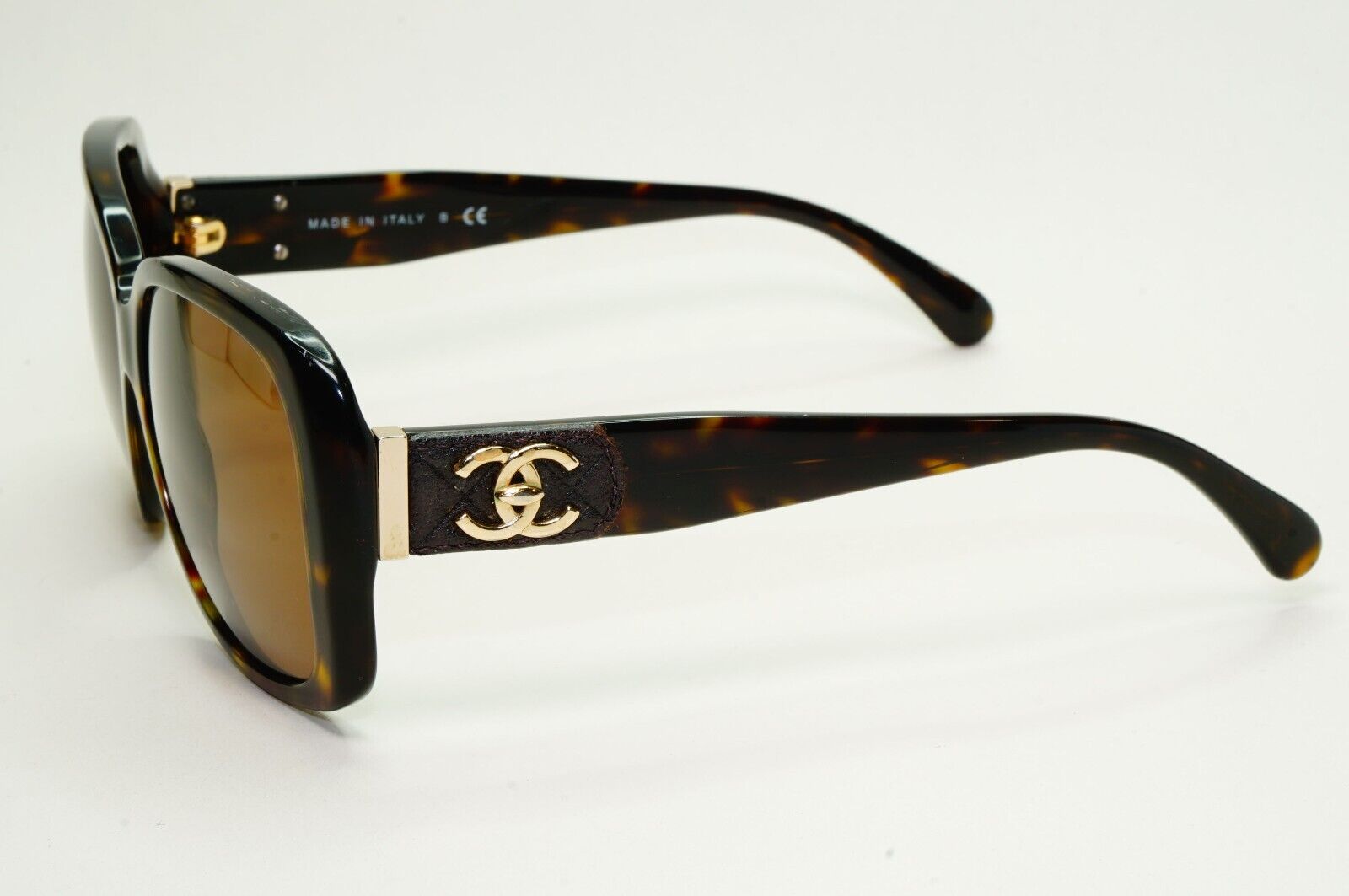 Chanel Sunglasses Brown Gold Leather Tortoiseshell Buckle 5234-Q c.714/3B 050824