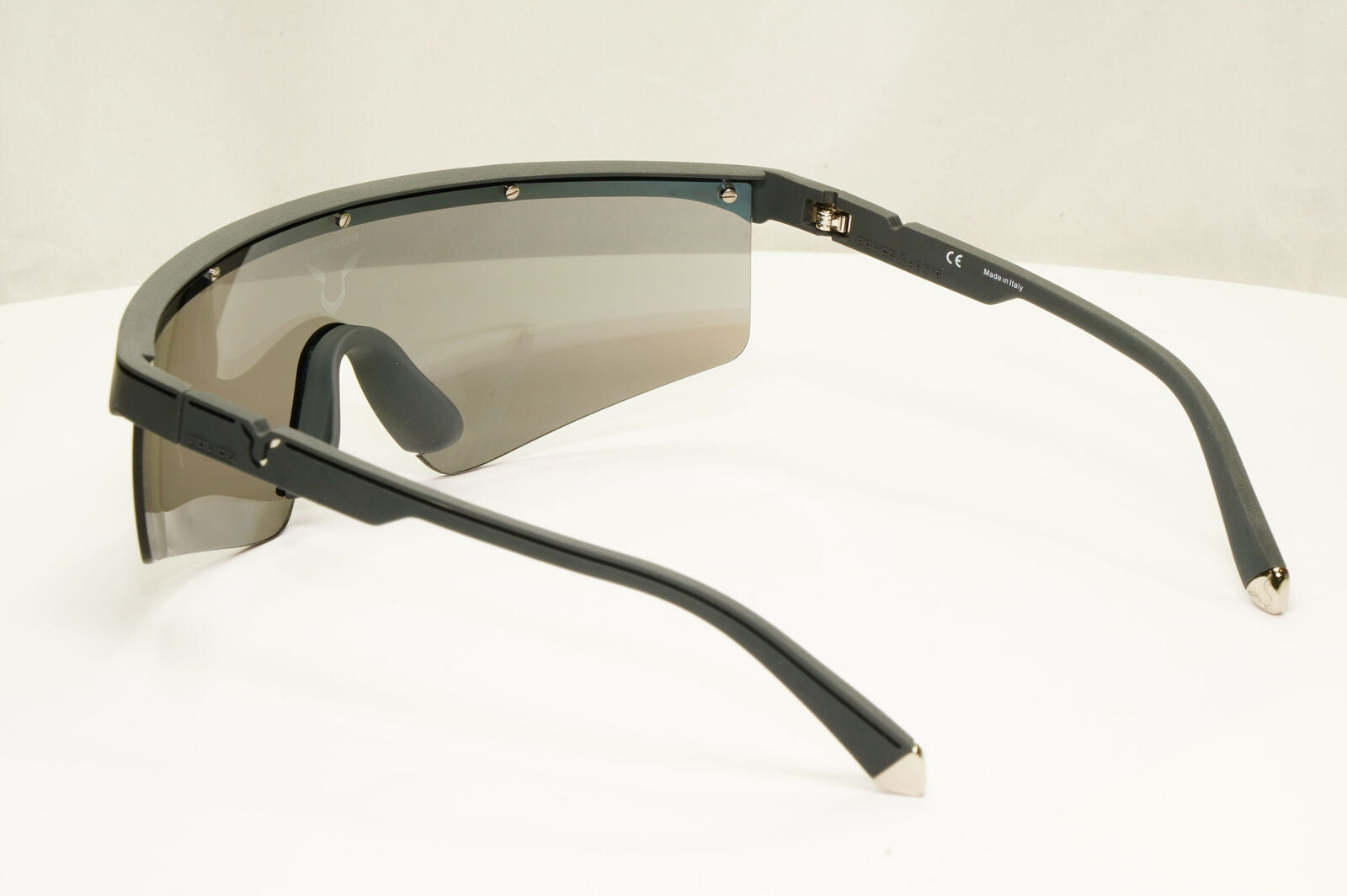 Police Lewis Hamilton F1 Sunglasses Black Silver Mirror Shield SPL A28 COL9U5X