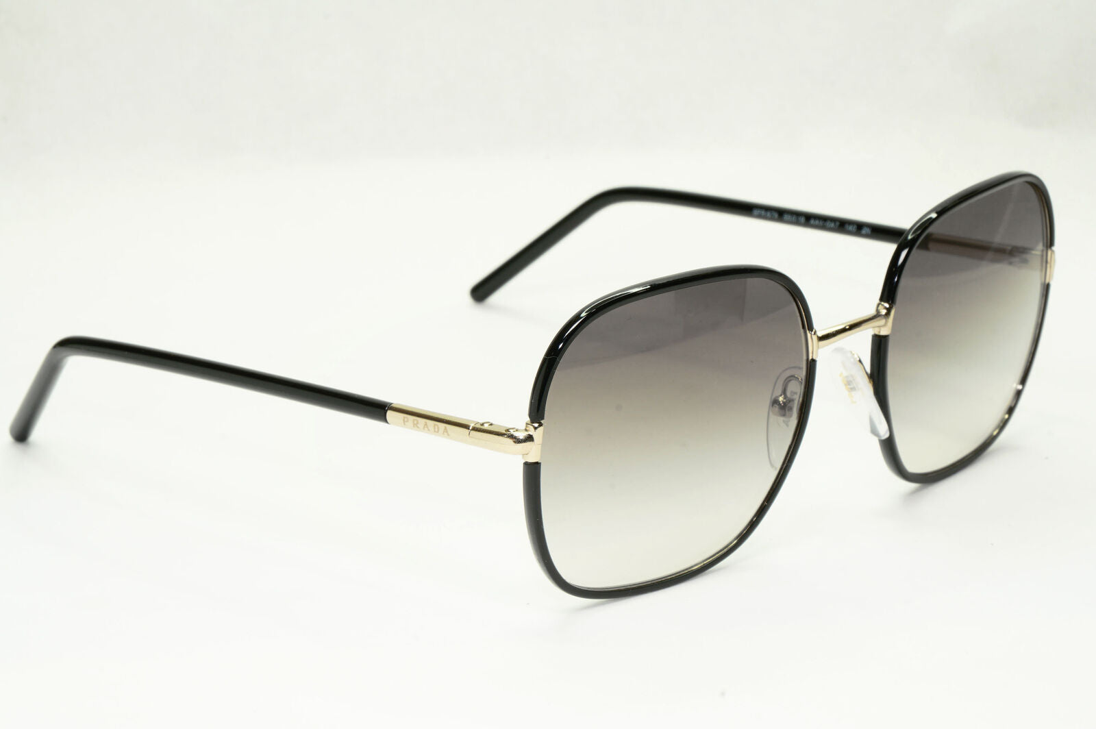 Prada Sunglasses Black Gold Grey Gradient Square PR67XS SPR 67X AAV-0A7