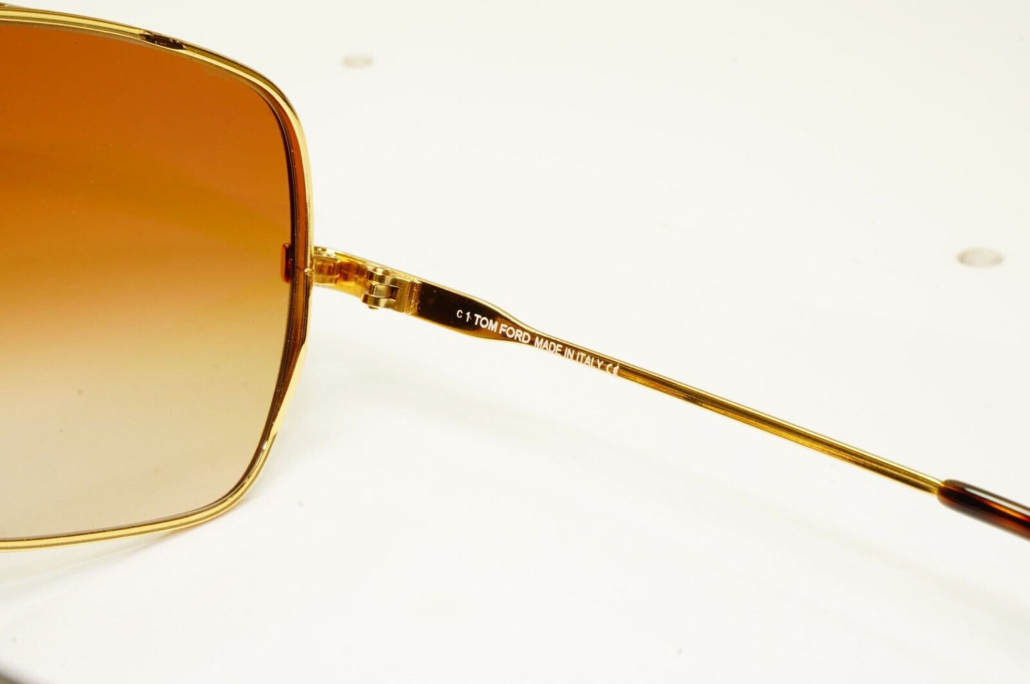 Tom Ford Gold Brown Pilot Arista Square Mens Sunglasses Frankie TF 735-H 30F [A]
