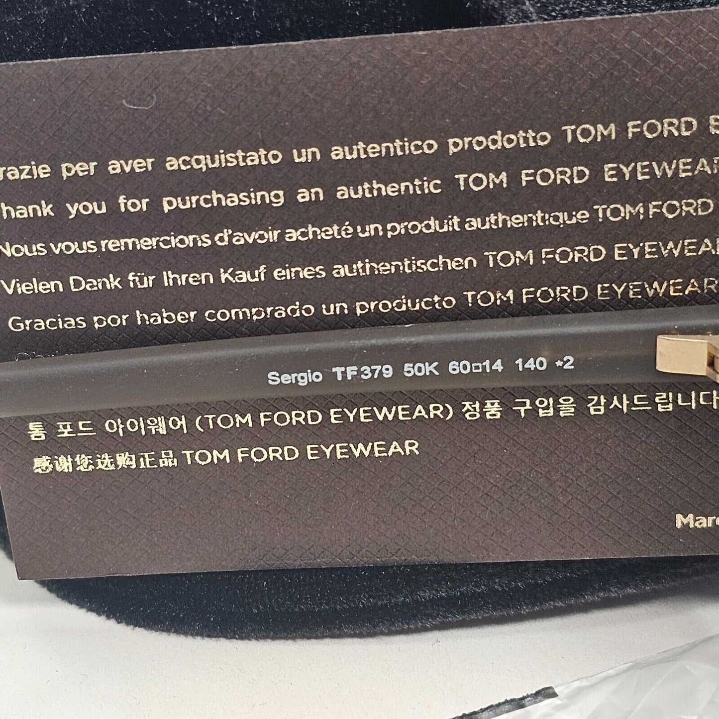 Tom Ford Sunglasses Sergio Brown Gold Pilot Gradient FT0379 TF 379 50K 60mm
