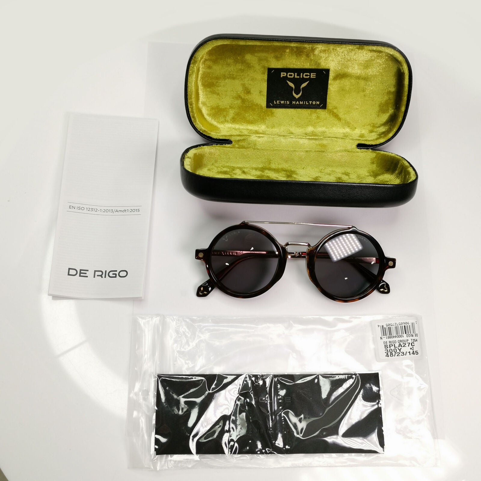 Police Lewis Hamilton F1 Sunglasses Brown Gold Green Tortoise SPL A27N COL 300Y