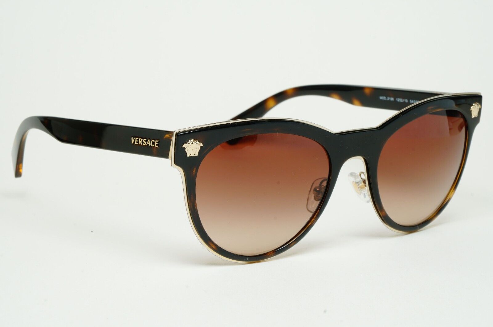 Versace Sunglasses 2018 Square Brown Gold Medusa MOD VE 2198 1252/13 54mm 110225