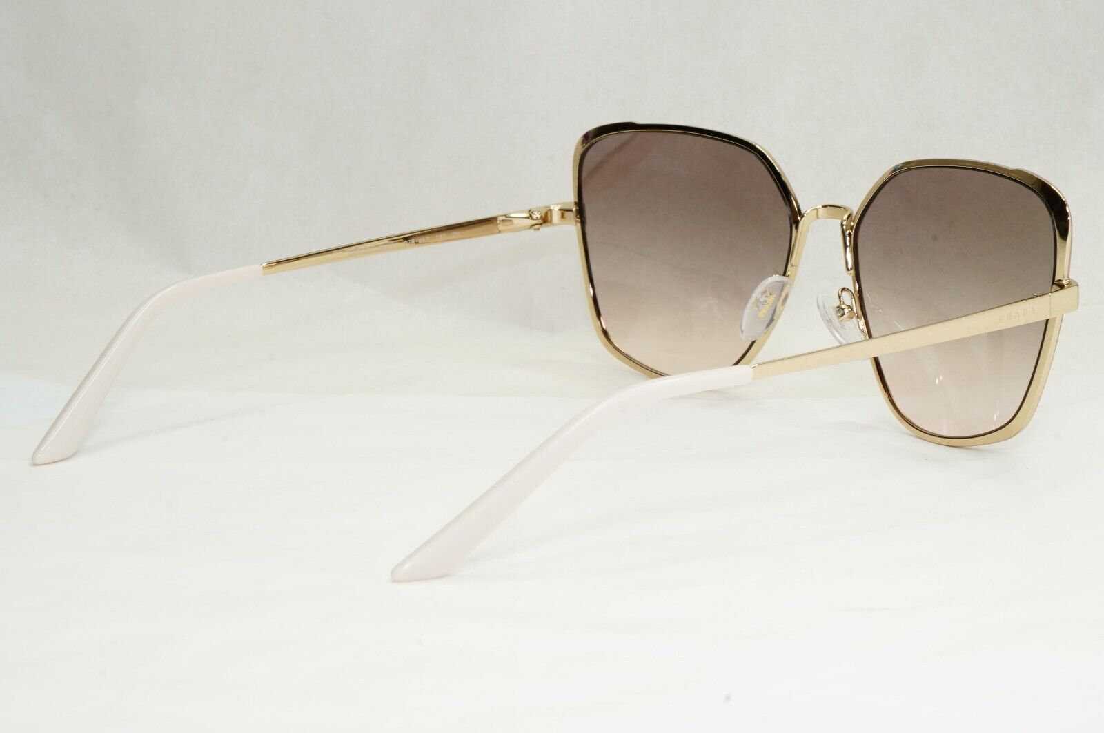 Prada Sunglasses Gold Square Metal Grey Pink Gradient PR60XS SPR 60X 07B-4K0